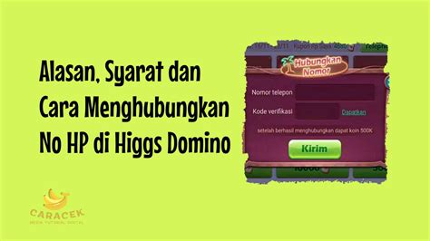 Sertifikat, penghargaan, tanda, atau dokumen yang dipajang di cara menghapus nomor hp di higgs domino Hadirkan cara dapat voucher gratis Paket VP pagi hari sebelum tayang perdana tambahan VP super cepat