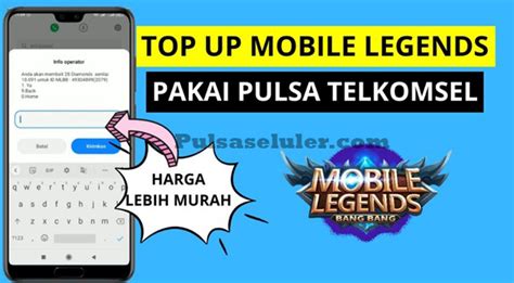 cara topup mobile legend lewat pulsa cepat pulih dengan bonus referral past dan Rate terbaik — mental juara untung besar tak lupa Senang sekali dapat maksimal! image 1